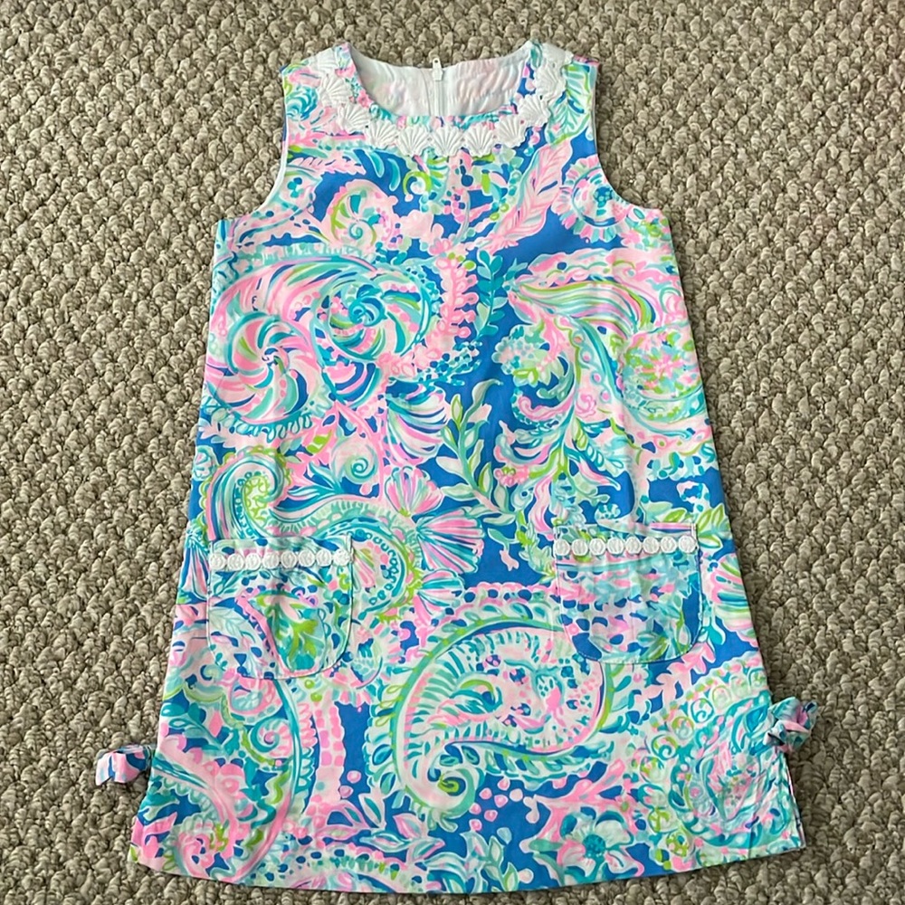 Lilly Pulitzer Girls Little Lilly Classic Shift Dress - size 6, like new